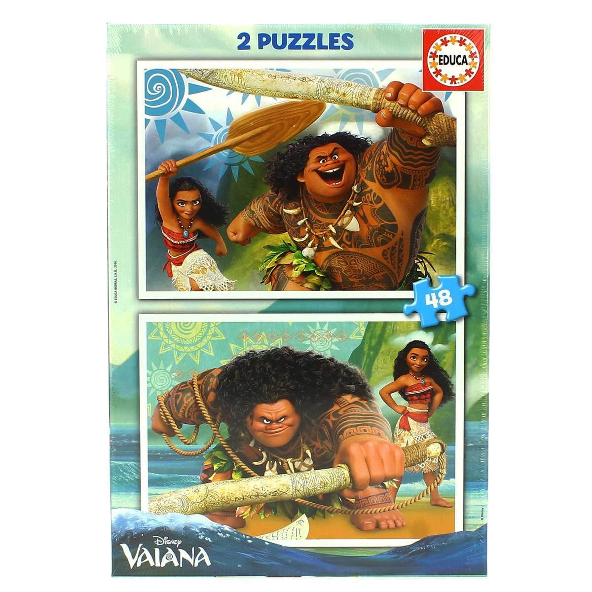 Educa - Kinderpuzzle Vaiana | 2x48 Teile Puzzleset | Vaiana Moana Kinderpuzzle, Disney ab 4 | ab 4 Jahren (16952)