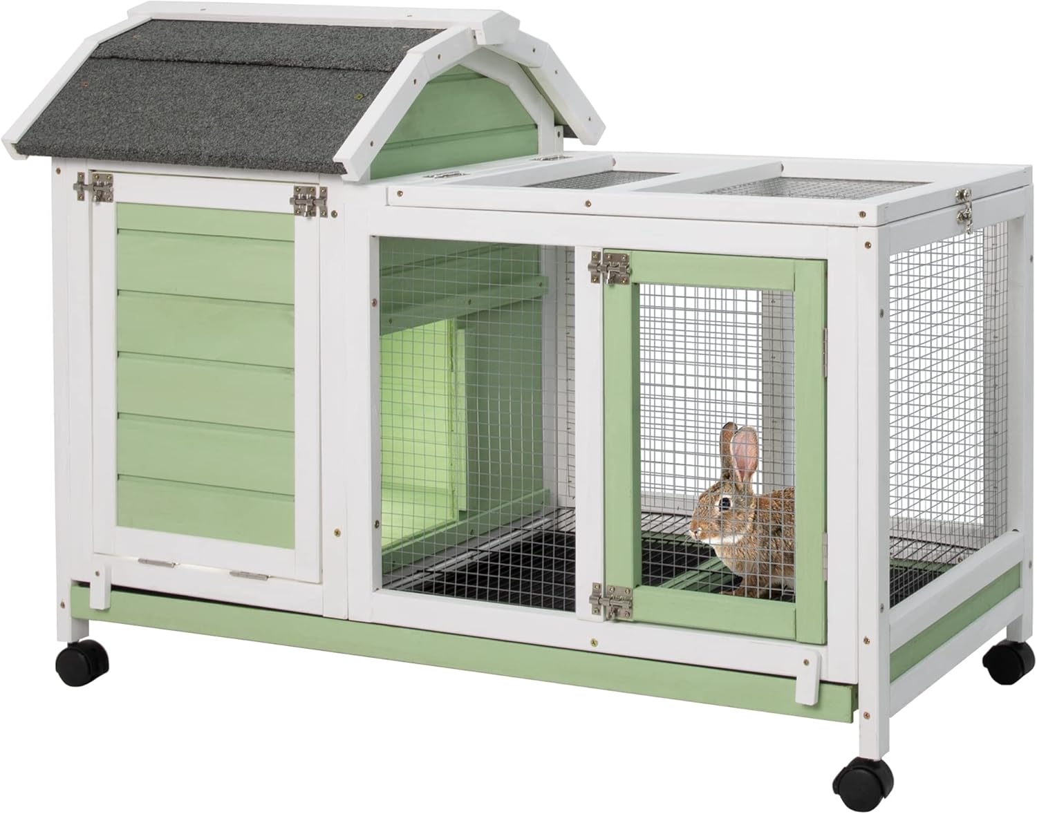 Amazon.com: Gowoodhut Rabbit Cage Rabbit Hutch Indoor Removable Bunny ...
