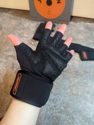 Padded Workout Gloves with Wrist Wraps