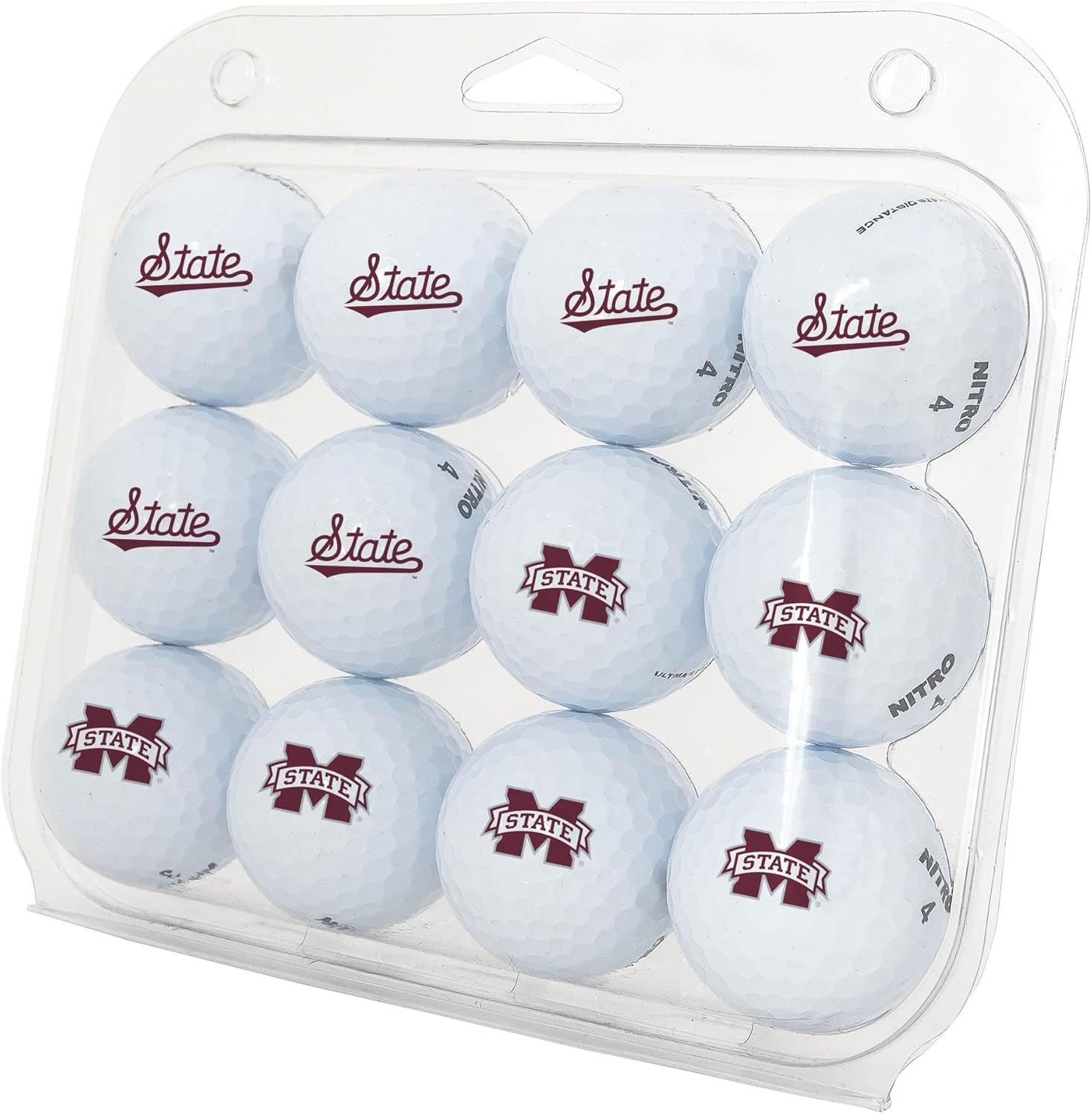 Desert Cactus Mississippi State University Golf Balls 12 Pack – MSU Bulldogs Full Color Dozen – Officially Licensed Sport Team Accessory