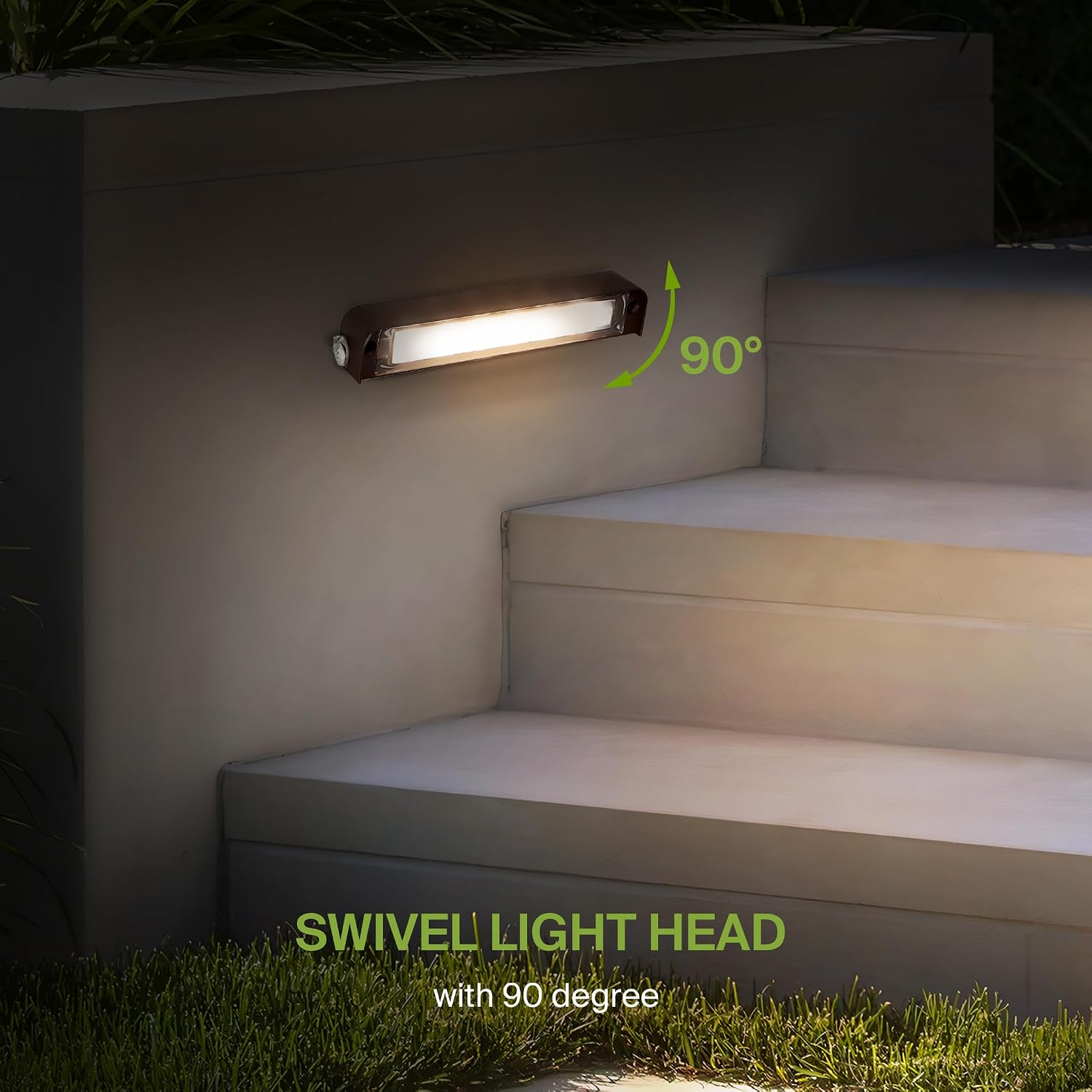 ASD LED 7 Inch Retaining Wall Light Fixture, Hardscape Paver Lighting | 5CCT, Low Voltage, Swivel, Waterproof, ETL Listed | 5W 300LM 2200K-5000K 12V | Landscape Step Illumination | Bronze, 4 Pack