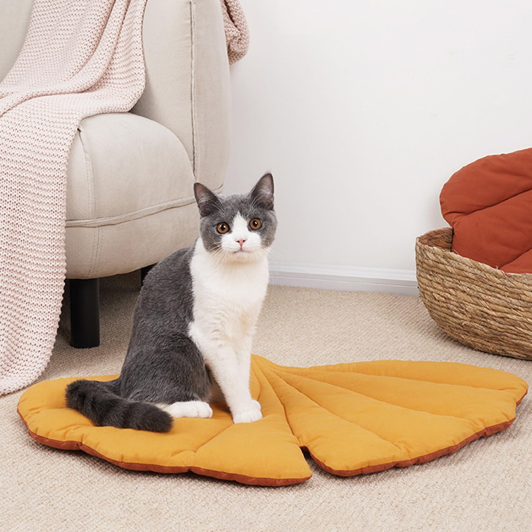 Couvrette de Chien Lit de Chat Lit Cat Double Face Mat de Chat en Forme de Chat en Forme de Chat Loulable moulable moulable PP Coton Coton Mat de Compagnie pour l'hiver