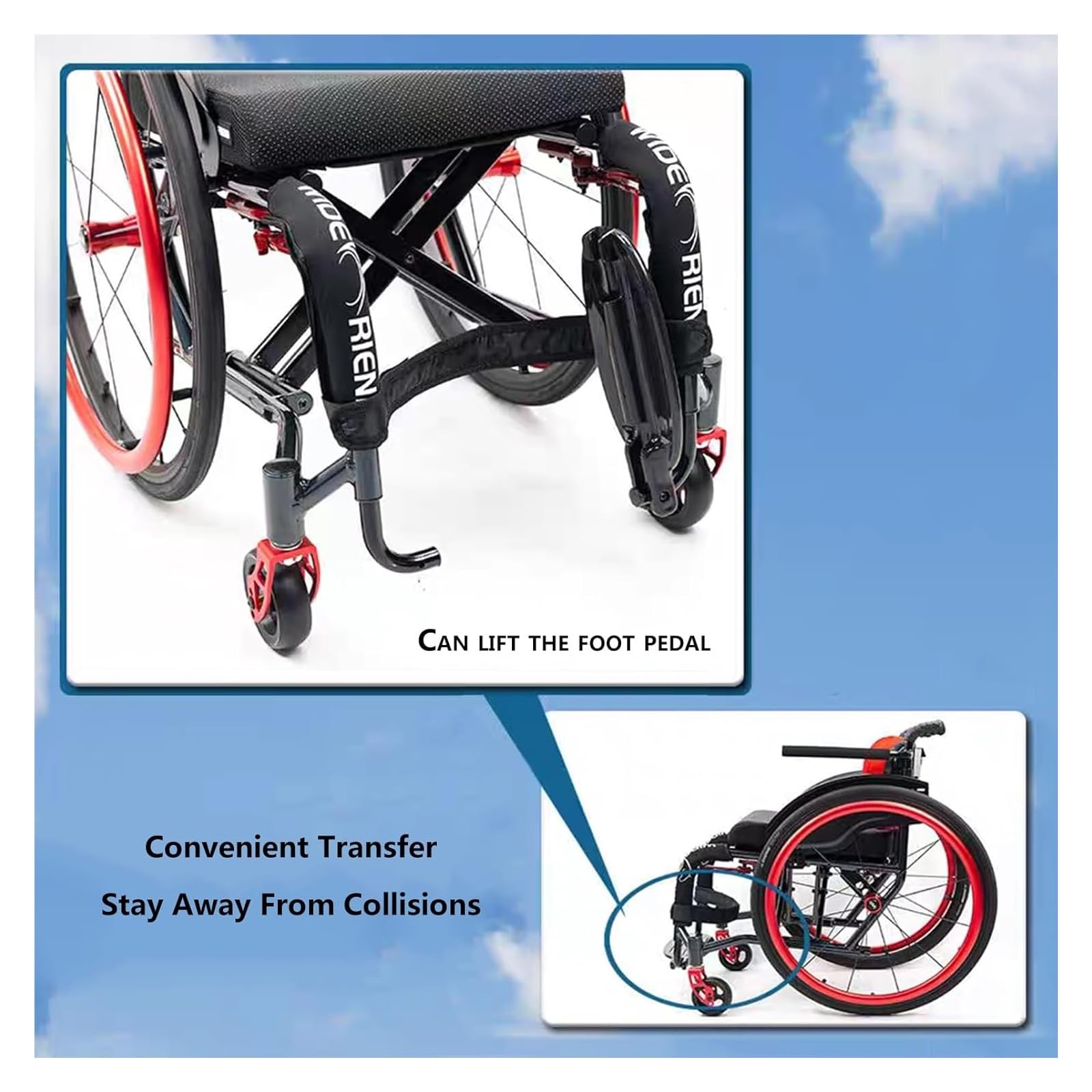 Silla De Ruedas Plegable Sillas De Ruedas Deportivas Y De Ocio For Adultos, Silla De Ruedas De Transporte, Silla De Ruedas Deportiva Ultraligera Y Plegable Todoterreno, Silla De Ruedas Manual Portátil