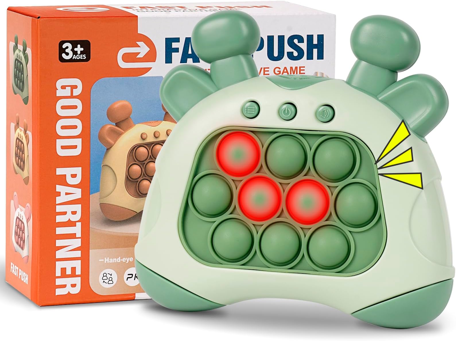 RLLEPT Fast Push Bubble Game, Stocking Stuffers for Kids 8-12, Fidget Toys, Pop It Sensory Toys, Christmas Birthday Gifts for 3-12 Year Old Girls Boys (Green Deer)