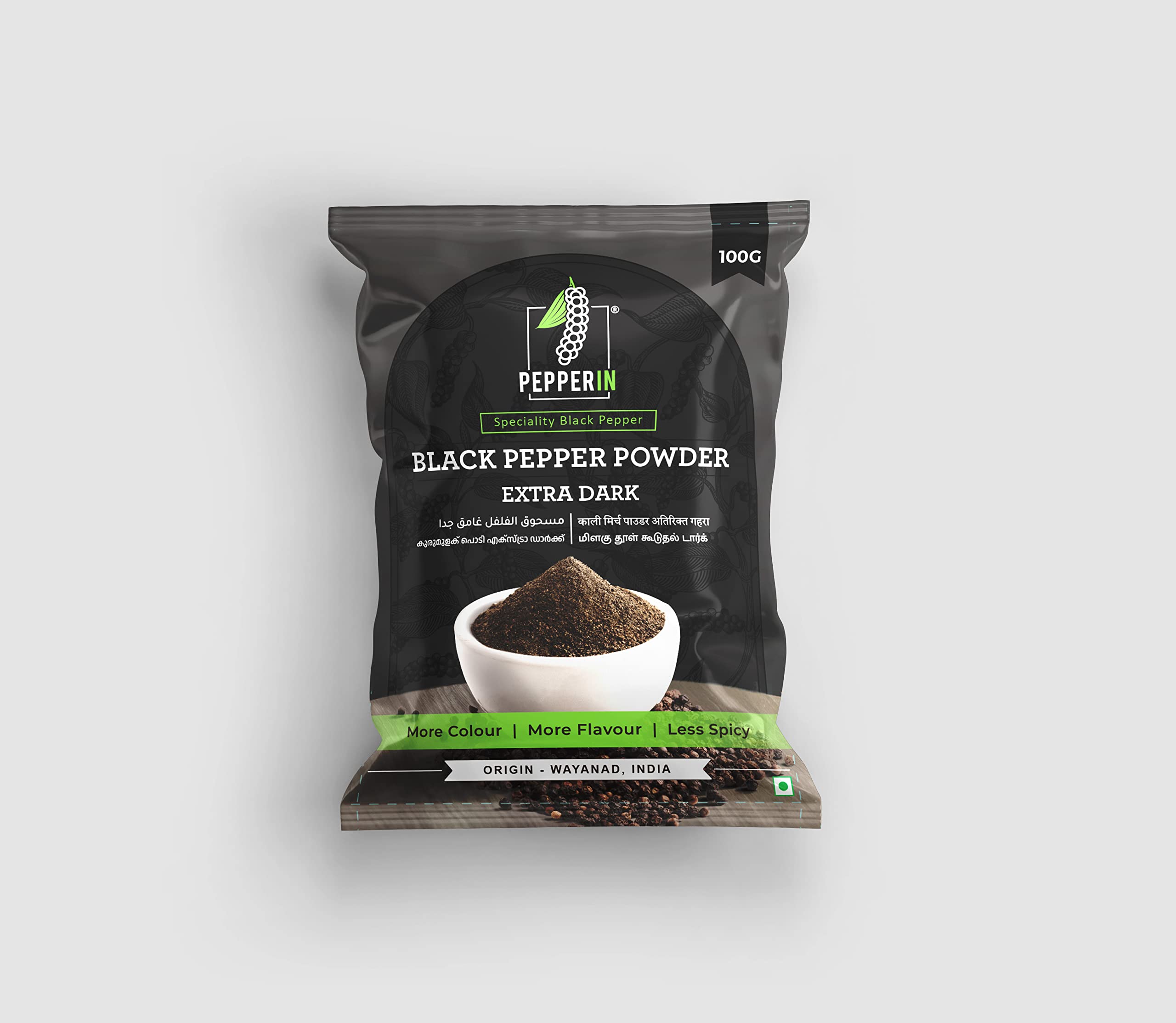 Pepperin® Black Pepper Powder Extra Dark | Kali Mirch Powder| 100% Natural | 2X Aroma & Flavour - 100gm (B0BKGRS59T) Amazon Price History, Amazon Price Tracker