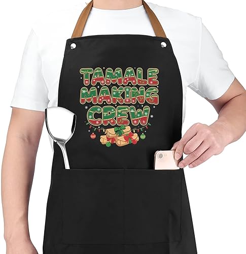Miniatura 4 de Tamale Making Crew - Delantal divertido navideño para mujer