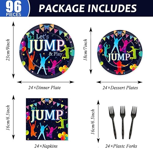 Miniatura 65 de 96 piezas de suministros de fiesta de cumpleaños florales de cumpleaños, platos de papel, servilletas, flores de oro rosa, decoraciones de fiesta