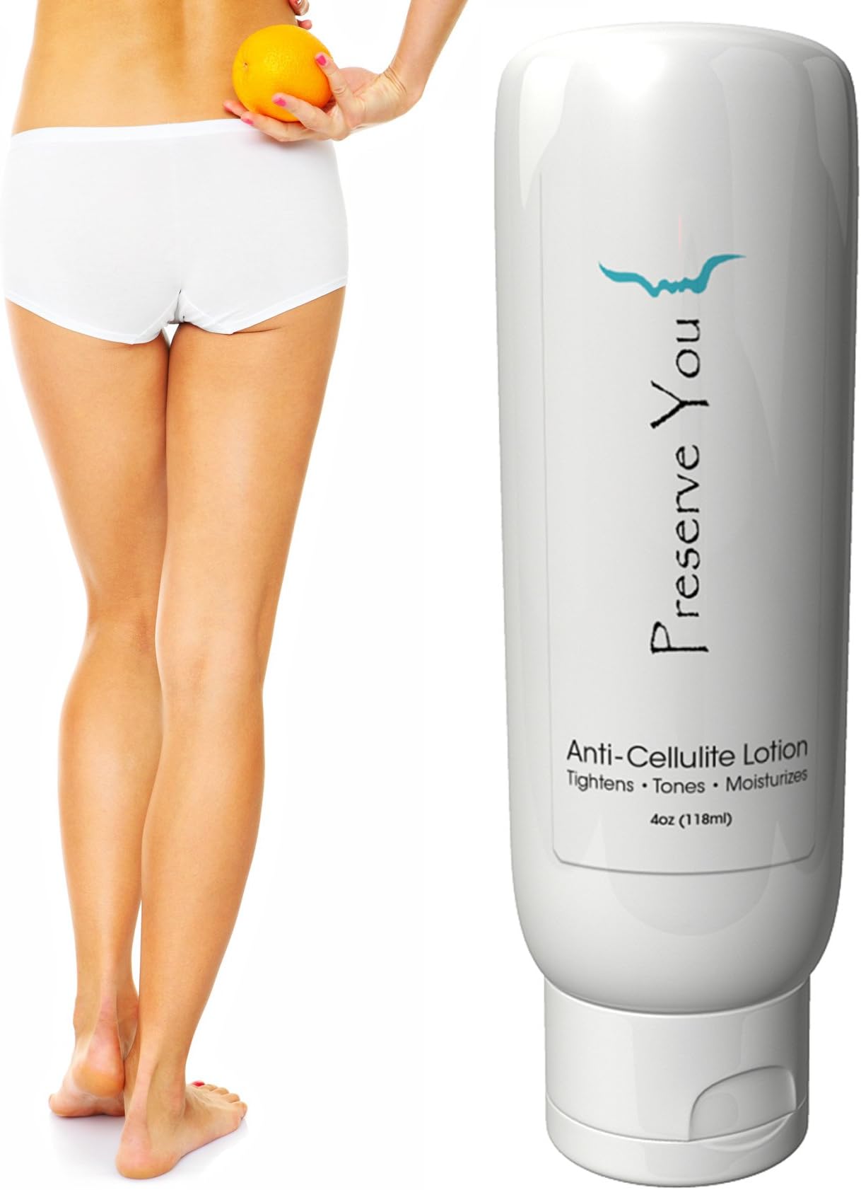 Anti Cellulite Lotion - Treatment Cream That Works - With Caffeine - Almond Oil - Tightens, Firms, Smooths, Tones, and Moisturizes - 4oz - Made in USA Cellulite Cream