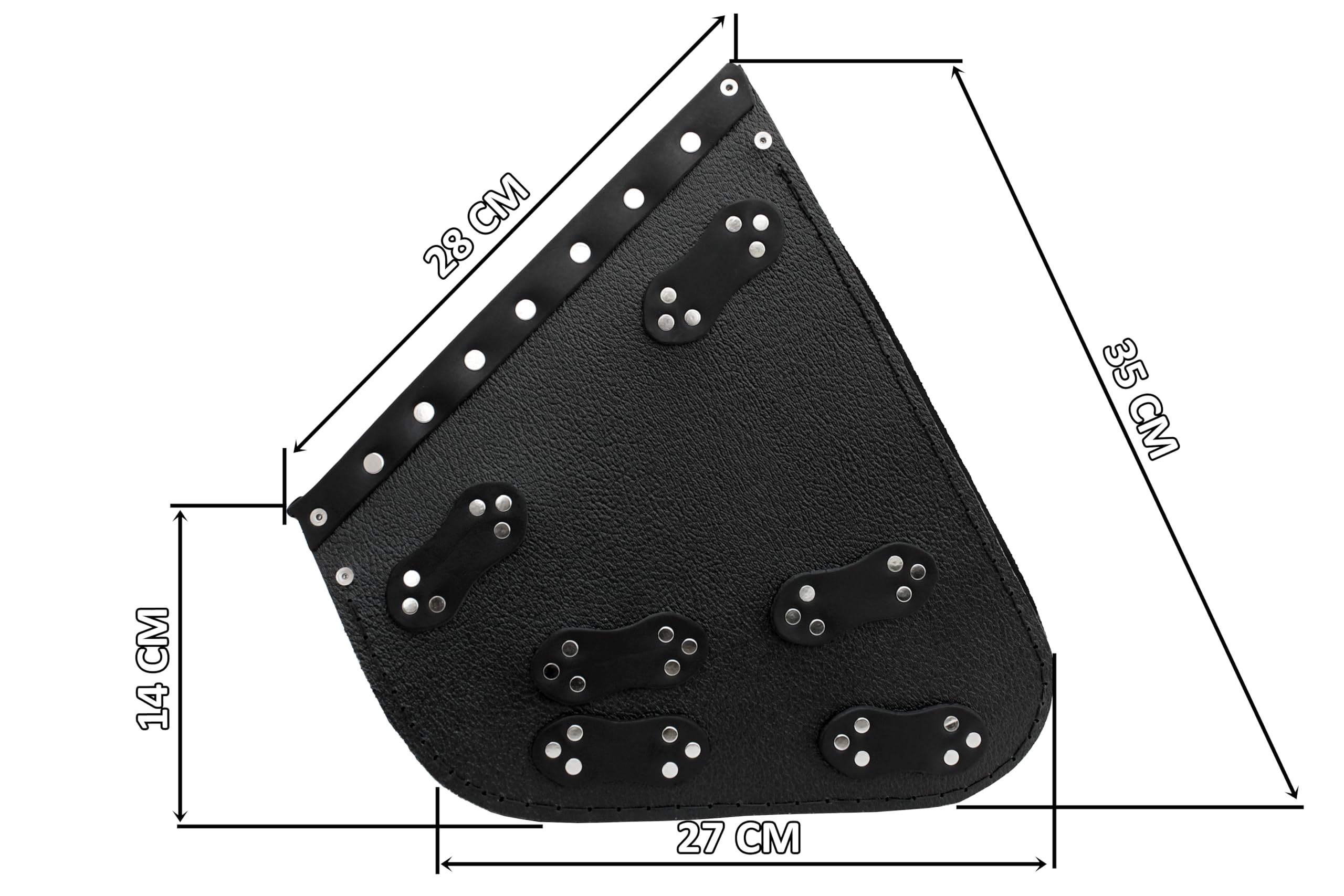 Sako - S637 Mit Dekorativem Totenkopf - Motorrad Satteltasche Für Die Linke Seite - 27 x 10 x 35 cm, 5 Liter
