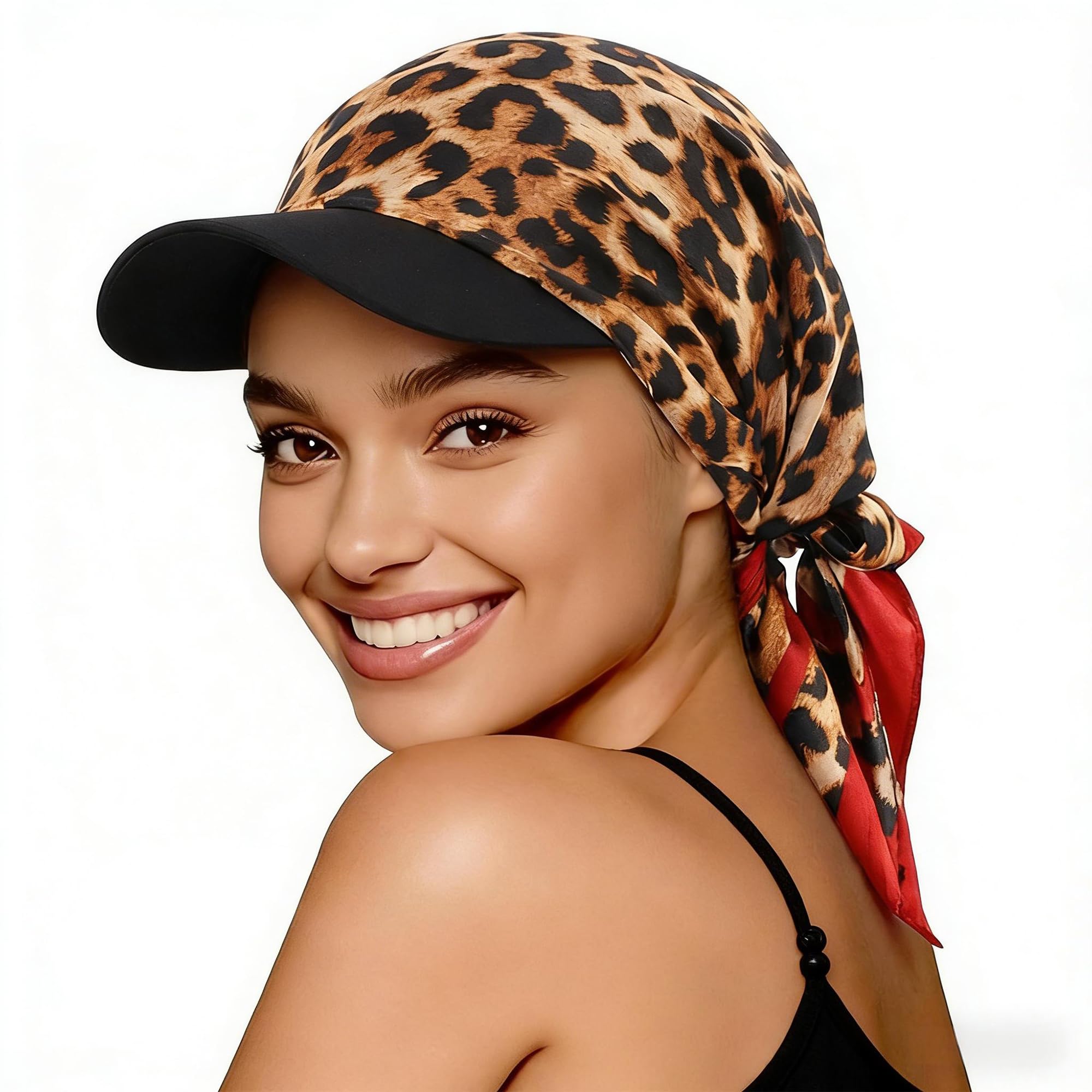 CHENNAN Damska chusta na głowę, nakrycie głowy z daszkiem, osłona przeciwsłoneczna, czapka sportowa bandana, czapka z daszkiem i ochroną przed promieniowaniem UV, do ochrony przed słońcem i nakrycia