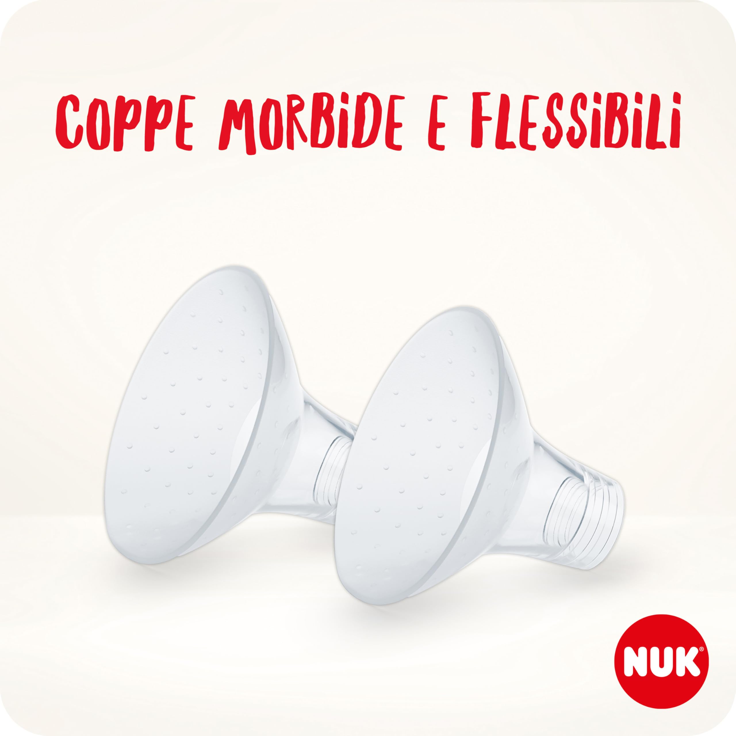 NUK Tiralatte elettrico doppio Soft & Easy | Coppe morbide 100% silicone | Piccolo, leggero e silenzioso | Batteria ricaricabile per il trasporto | Coppe da 24 mm e 27 mm | 2 x Biberon Perfect Match