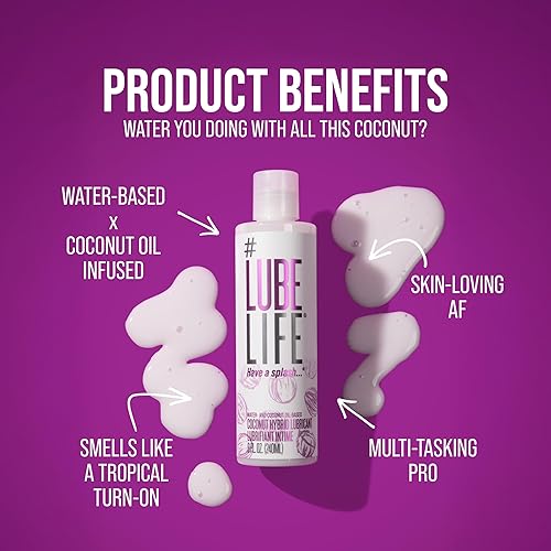 Miniatura 4 de LubeLife - Masaje y lubricante 2 en 1 a base de agua y aceite de coco aceite de masaje y lubricante para hombres mujeres y parejas relájate y