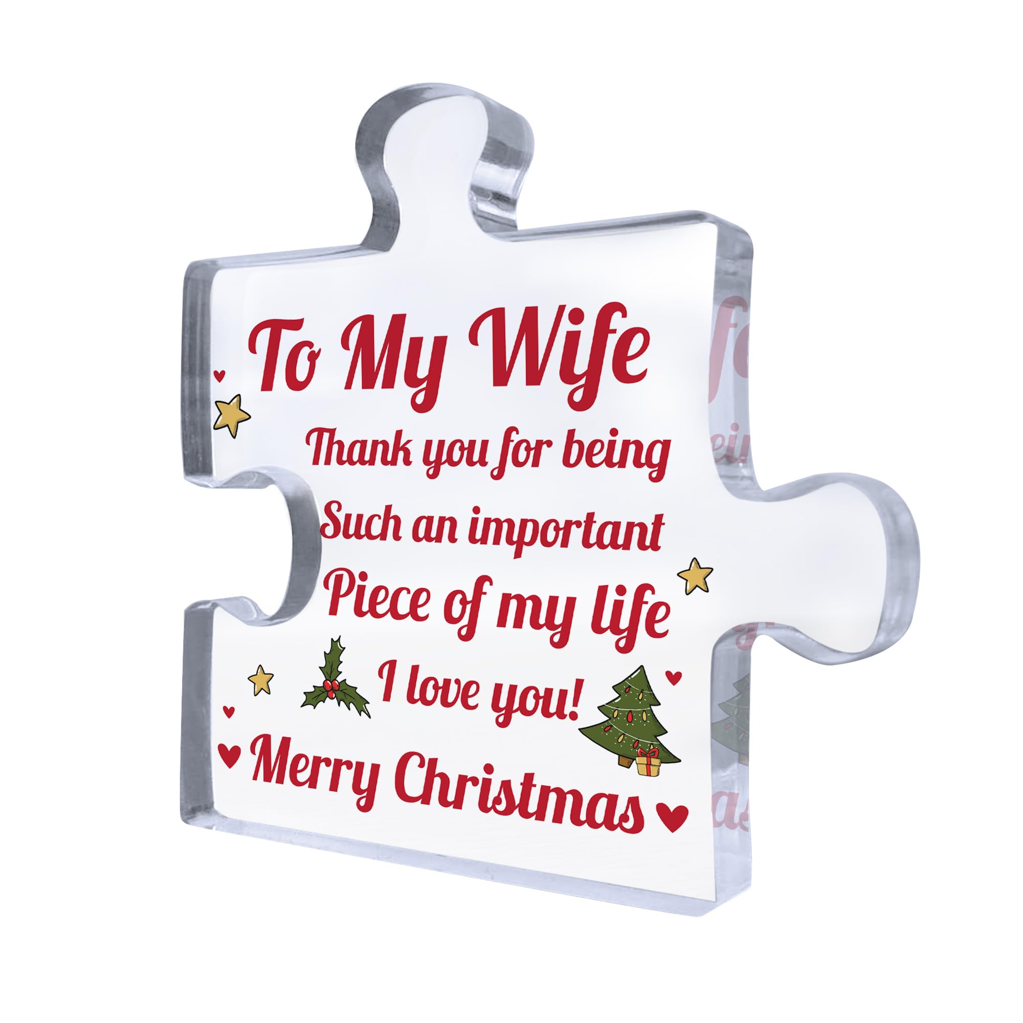 Red Ocean Gifts For Wife Thank You Important Piece Of My Life Wife Gift Christmas From Husband Gift For Her Romantic Gifts For Her Wife Gift Idea Wife Gifts Keepsake