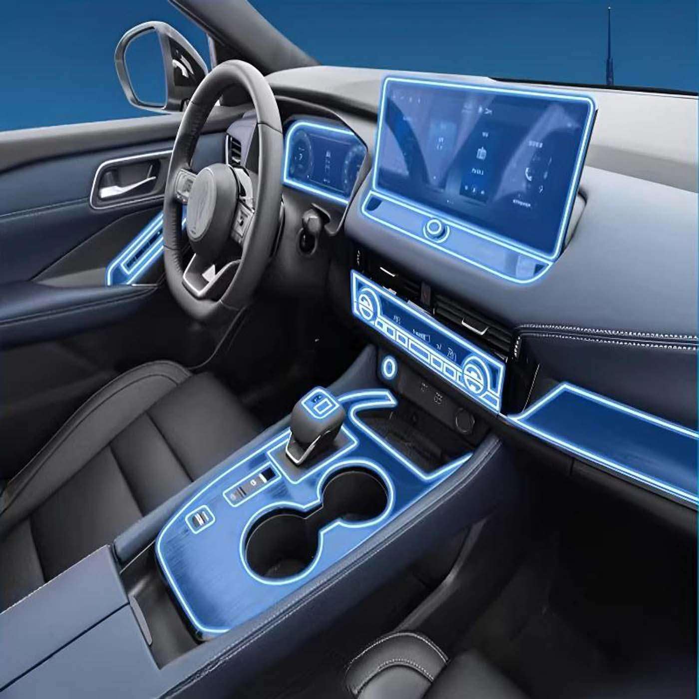 Dashboard Multimedia Navigation Transparent Protection, for Qashqai 2023-2024 Film Anti-Scratch