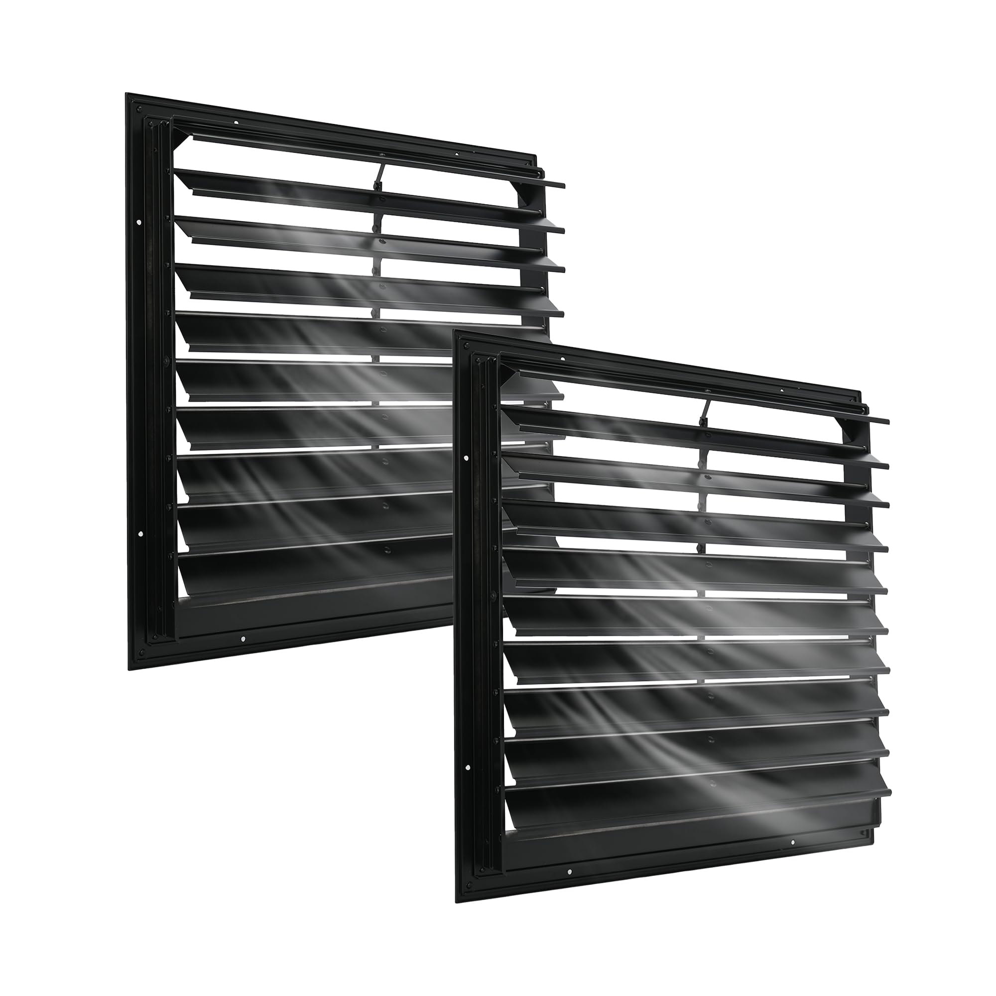 IPower 12-Inch Square Aluminum Automatic Gravity Shutter Louver Vent - View #12