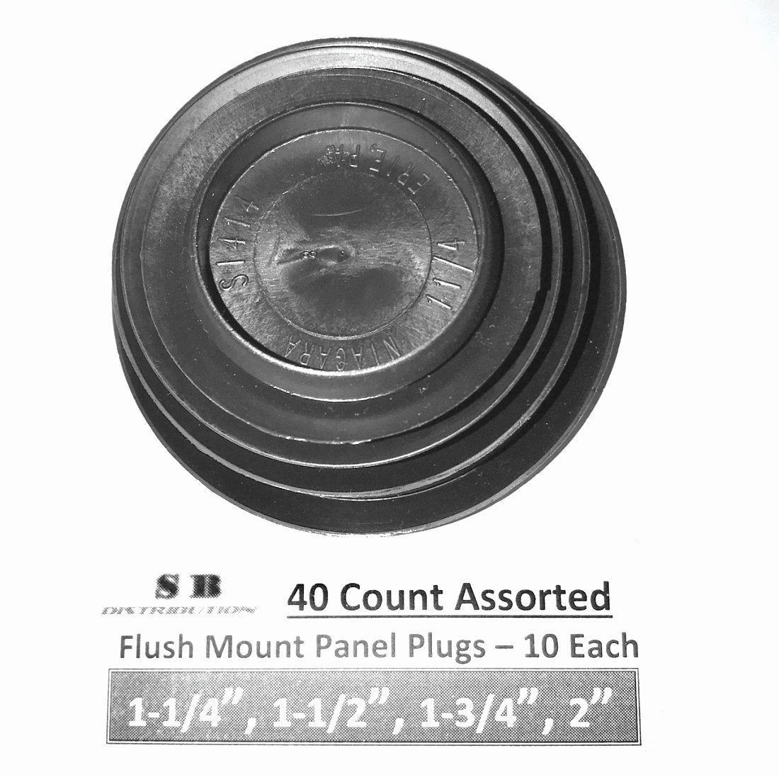 Up To 40% OFF (Lot of 40) CAPLUGS | Flush Mount Black Hole PANEL PLUGS | Assorted 10 Each ( 1-1/4, 1-1/2, 1-3/4, 2 ) for Auto Body and Sheet Metal Thickness range 03 - .08 Inch | by SBD