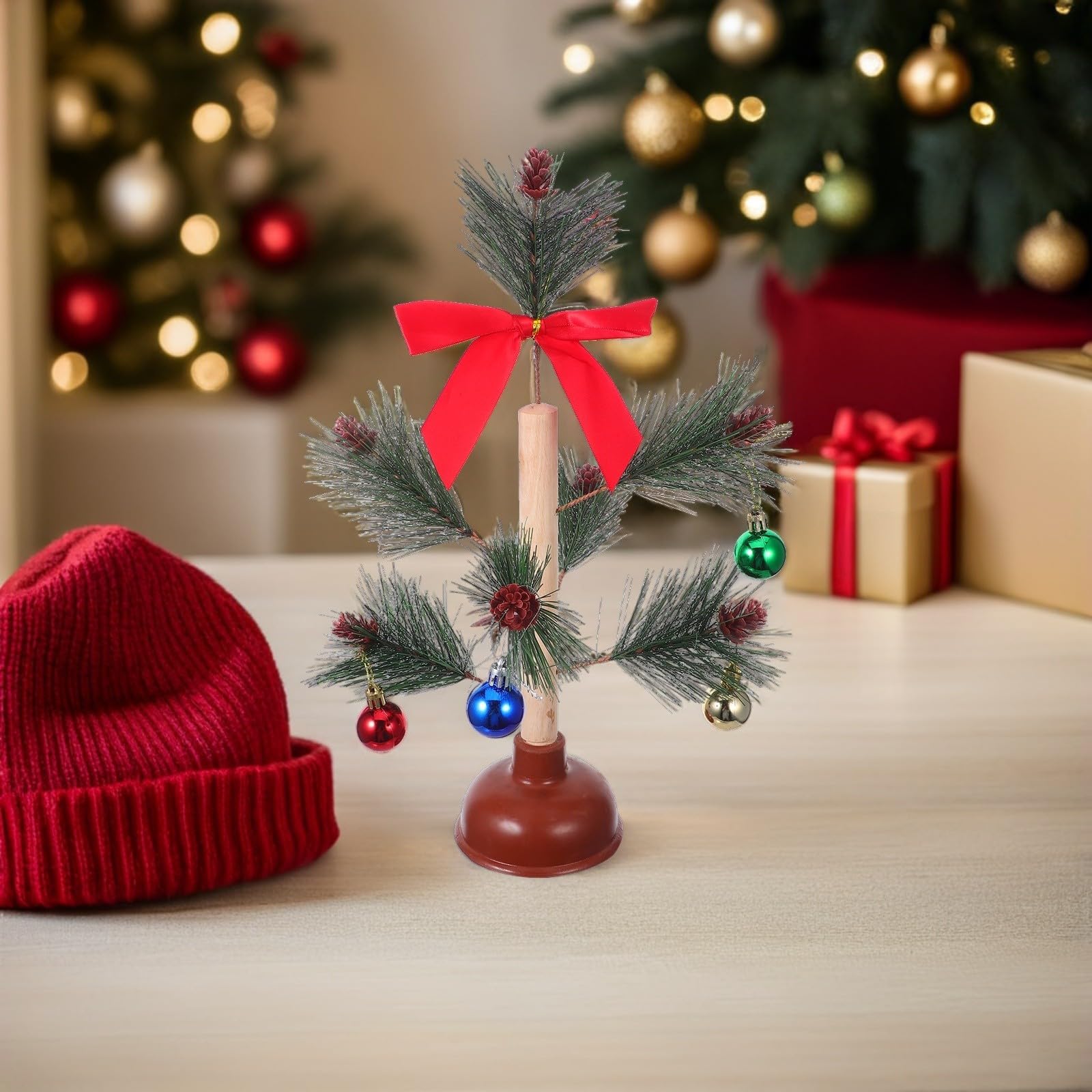TOYANDONA 4 Piezas Árbol de Navidad Artificial Decorativo Desatascador