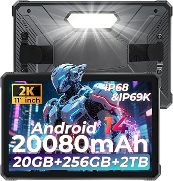 HOTWAV R9 Pro Rugged Tablet Android 14-2K 11 20080mAh Waterproof Tablet