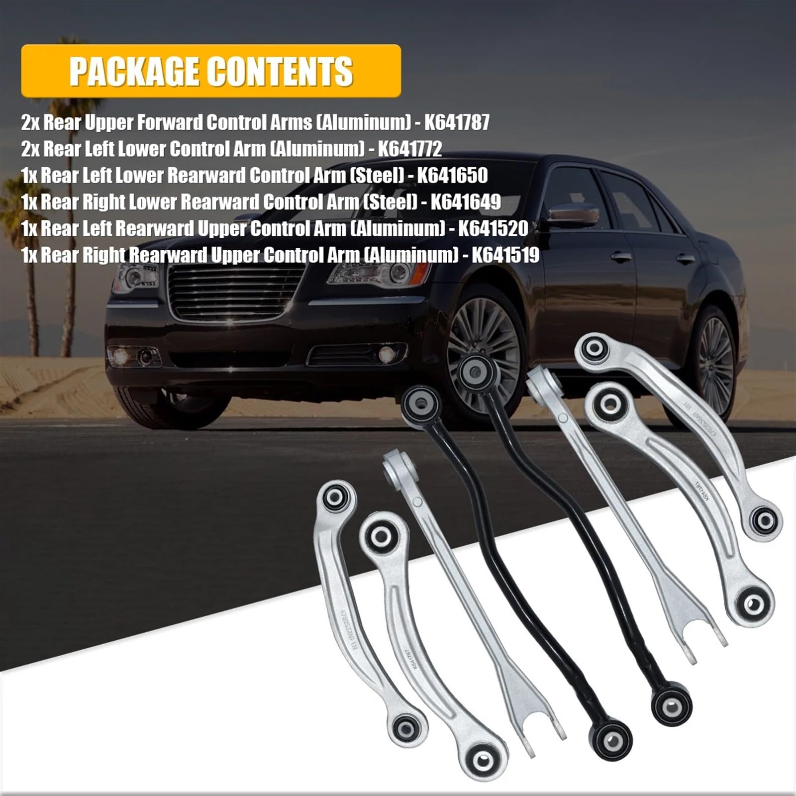 Kit Sospensioni RWD Per Chrysler 300, Dodge Magnum/Charger/Challenger 2005-2010: Bracci Superiori, Snodi, Barre E Tiranti