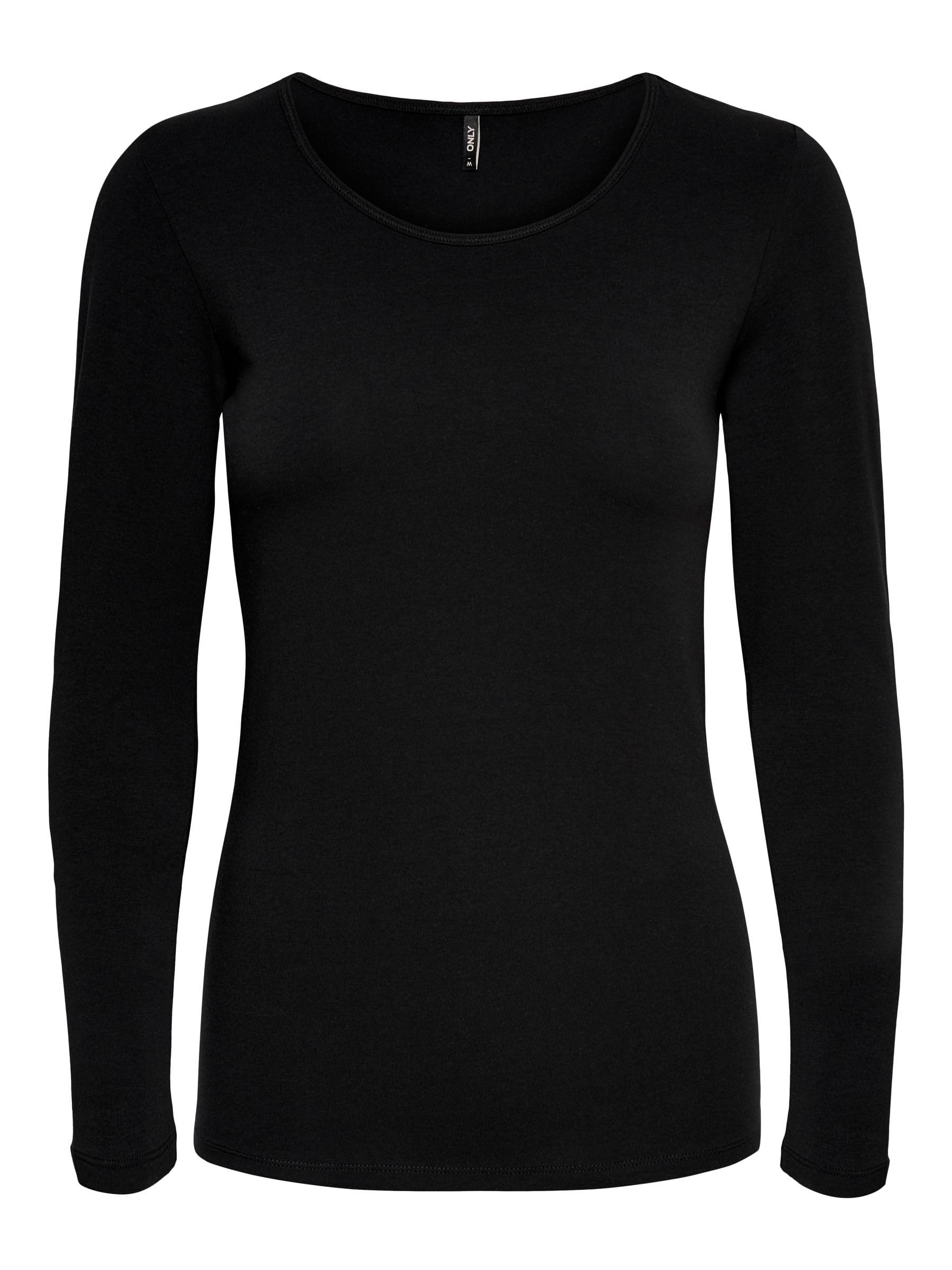 ONLY Onllive Love New Ls O-Neck Top Noos, T-Shirt à Manches Longues Femme