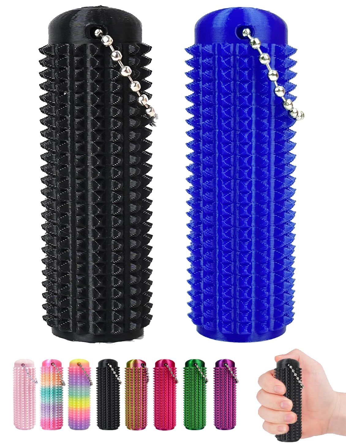 Little Ouchies Pain Fidget Toys for Adults, Spiky Sensory Anxiety Relief Stimming Tools, Pocket Stress Fidget Keychain with Spiky Texture, Pain Stim Fidget for Adults Anxiety Management (2-Pack)