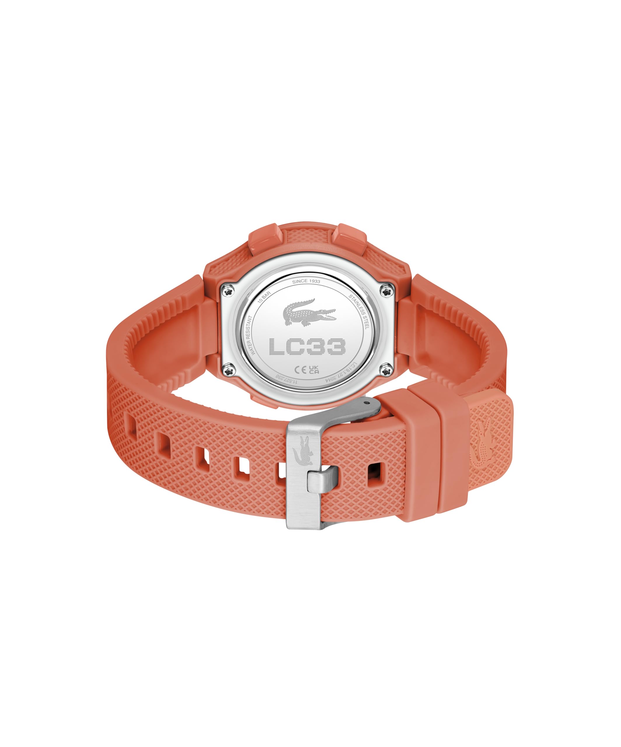 Lacoste Zegarek cyfrowy dla dzieci kolekcja LC33 z różową silikonową bransoletką - 2030065