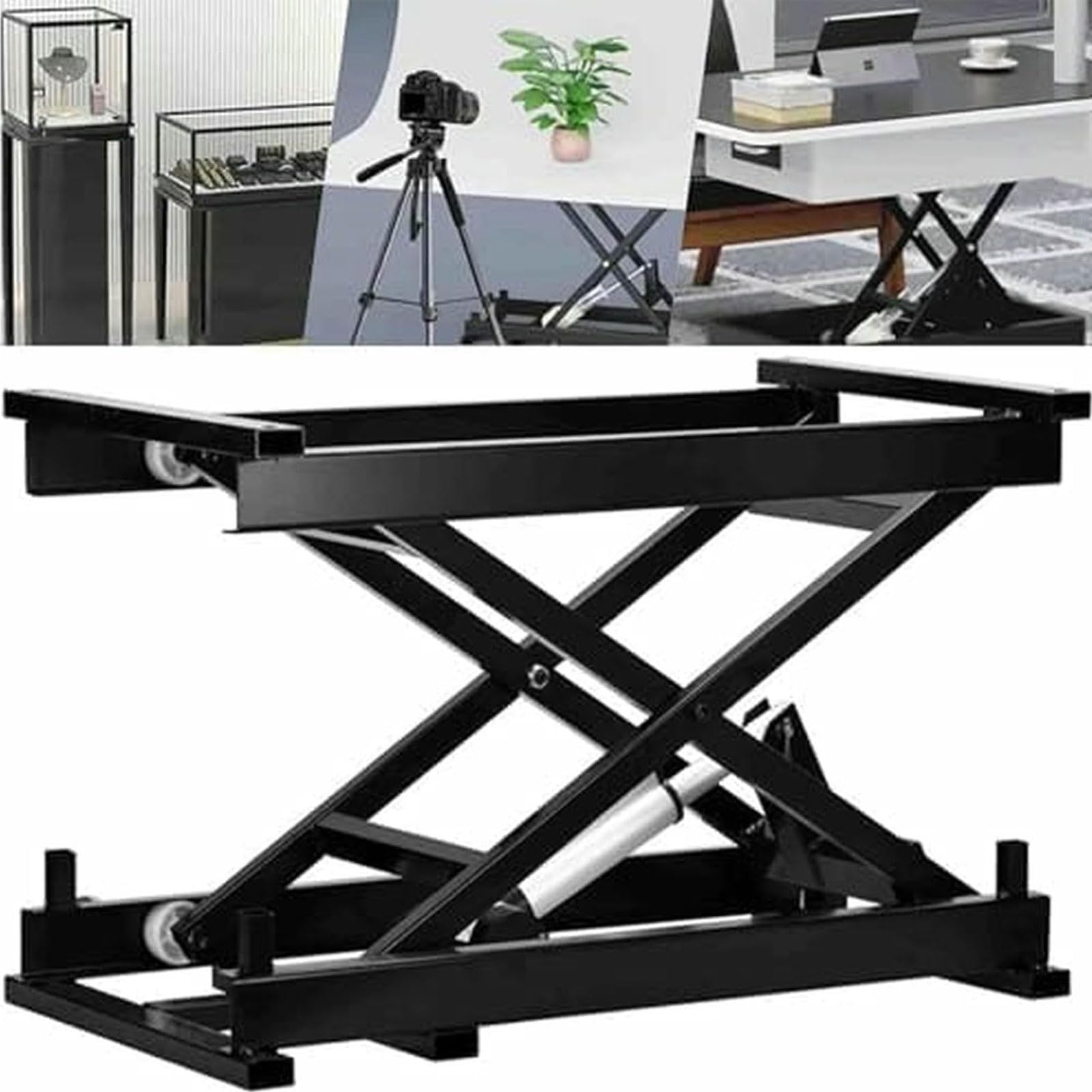 Tavolo elevatore elettrico regolabile in altezza - Piattaforma di movimentazione materiale telecomandata senza fili per magazzino, GA e uso industriale