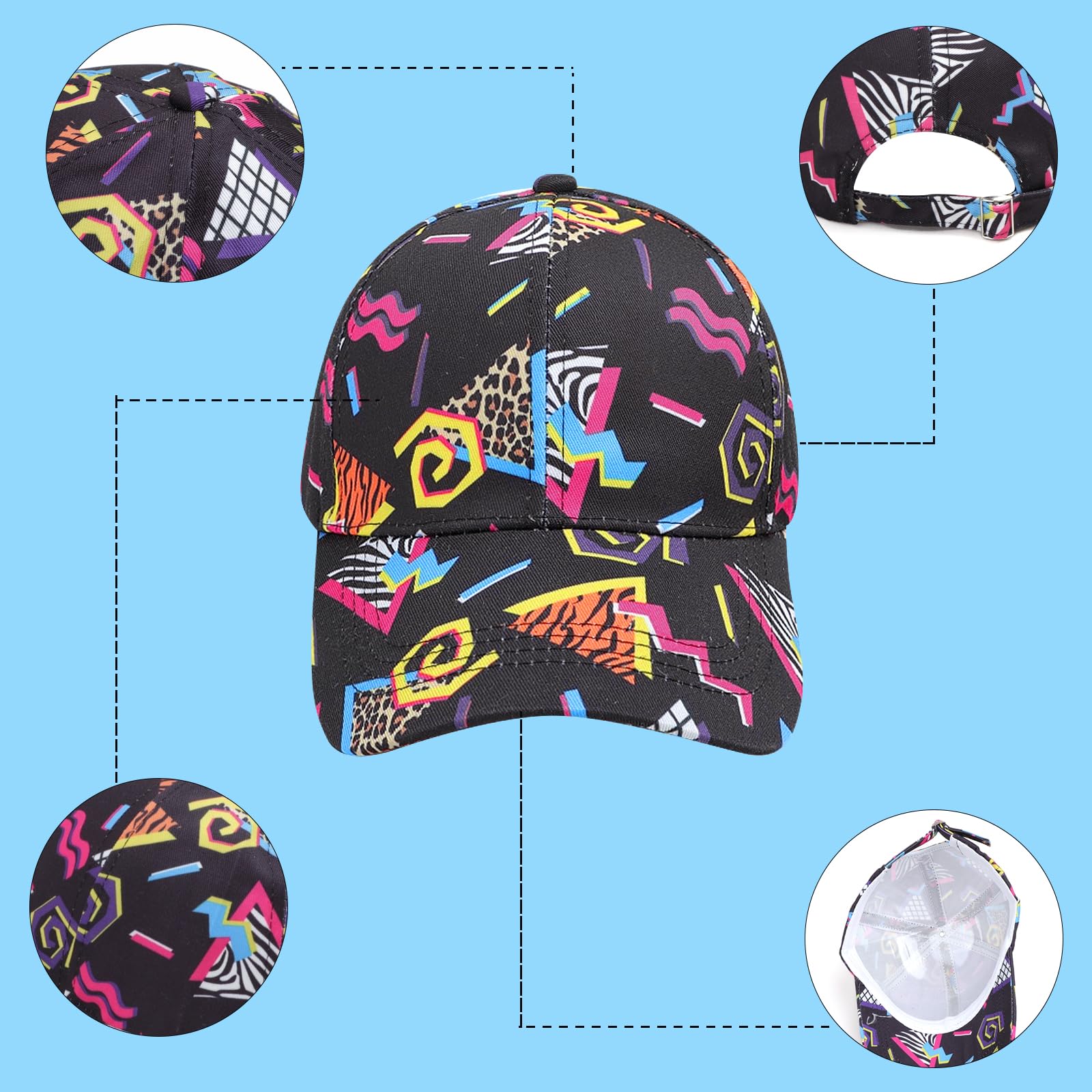 shengo 80s 90s Hip Hop Costume for Men 80s 90s Shell Suit Costume Hip-hop T-shirts and Shorts Baseball cap Gold Chain Rapper Accessories - Image 4