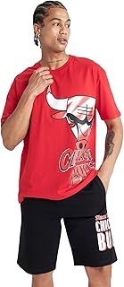 تيشرت منسوج برقبة دائرية ضيقة وأكمام قصيرة للرجال من ديفاكتو، موديل C4158AX