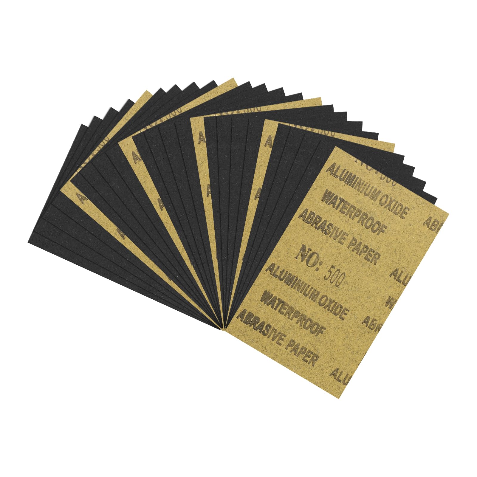 Kozelo 25pcs Sand Papers - [5.5 x 9 Inch x 500 Grits] Sandpaper Sheets for Metal Auto Wood Polishing and Scratches Removing, Silicon Carbide Abrasive — image 1