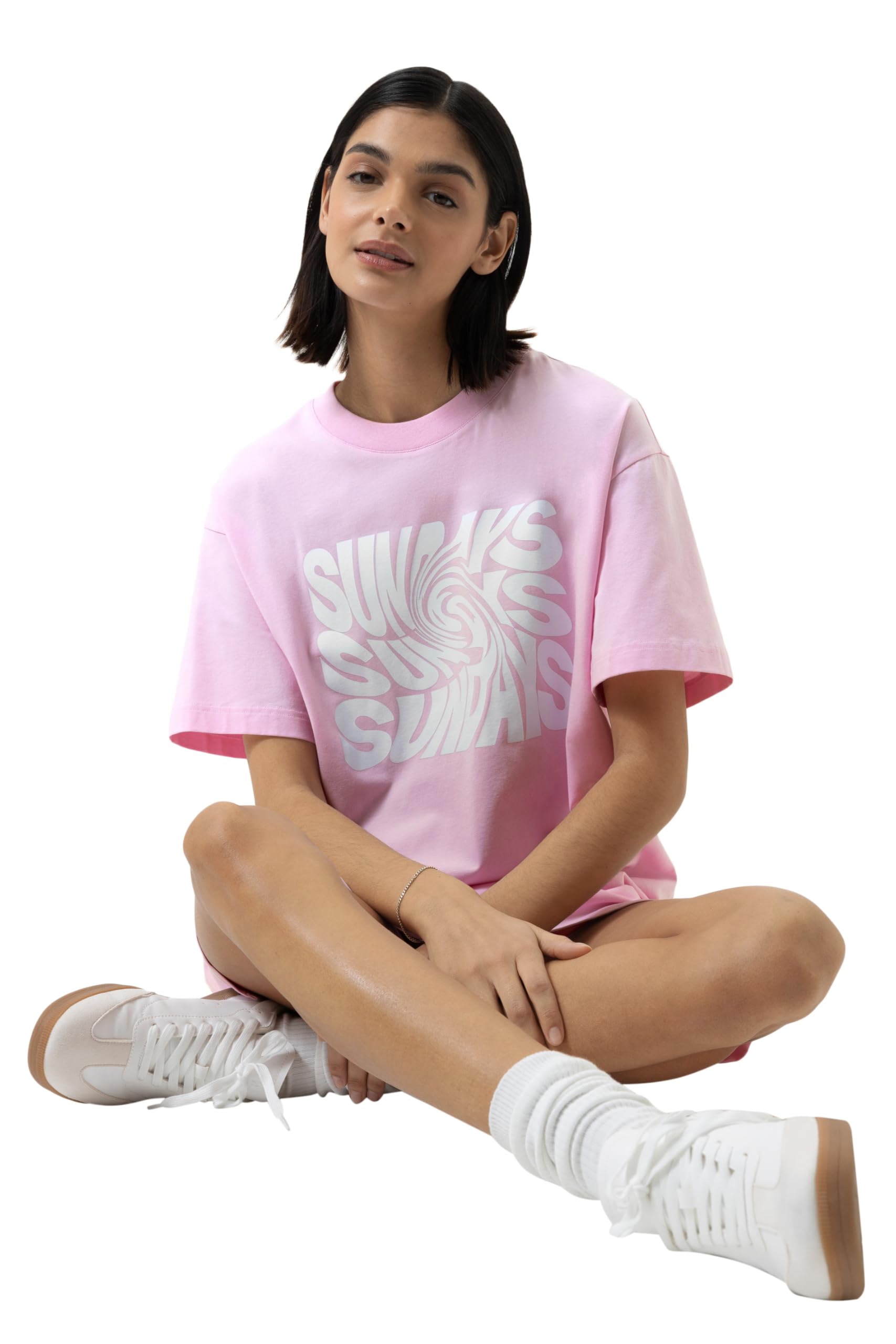 Mey Damen Nachthemd Kurzarm: Statement-Piece, Sleepshirt mit auffälligem Frontprint, Grafischer Schriftzug, Kurzarm, Gerader Schnitt, Serie Solid Love