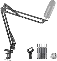 Vista 12 de InnoGear Soporte de micrófono con brazo de brazo para Blue Yeti HyperX QuadCast SoloCast Snowball Fifine Shure SM7B y otros micrófonos, brazo