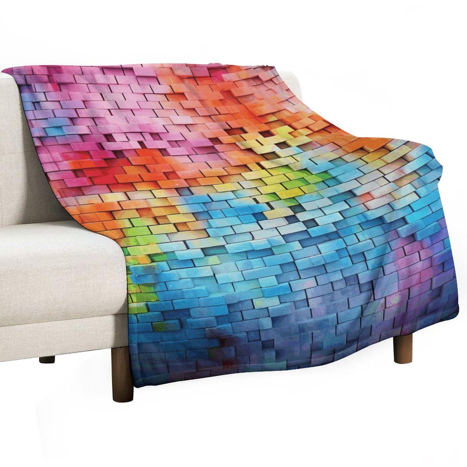 Plaid en flanelle imprimé et jeté de canapé confortable pour lit adulte et enfant