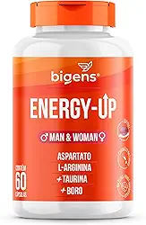 Energy Up, aspartato, arginina, taurina, boro, 60 cápsulas softgel, Bigens (Unidade)