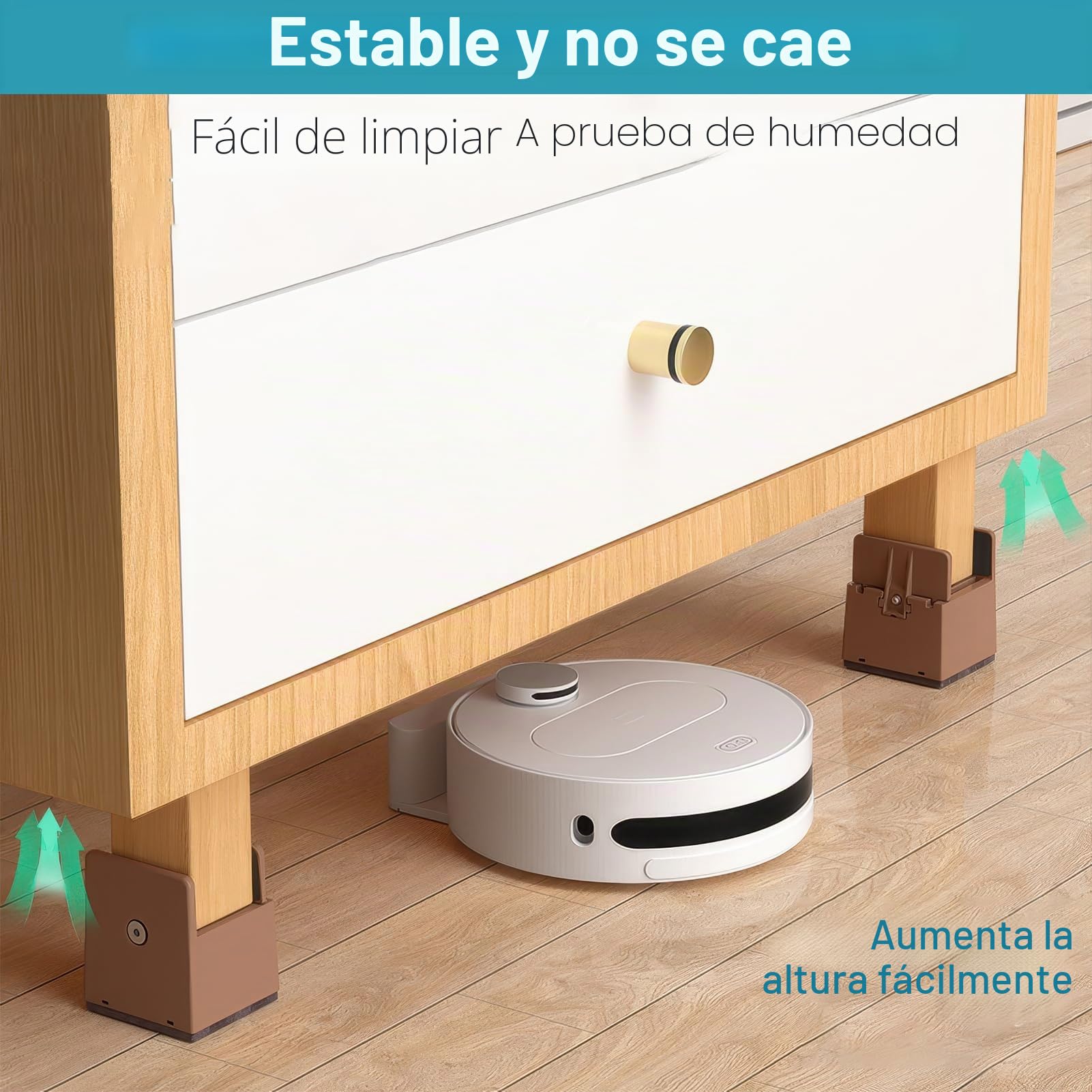 4 piezas de elevación de muebles 10 cm, elevación de mesa ajustable, elevación de silla, elevación de cama, elevador de muebles, elevador de sofá, elevador de mesa, elevación de cama para