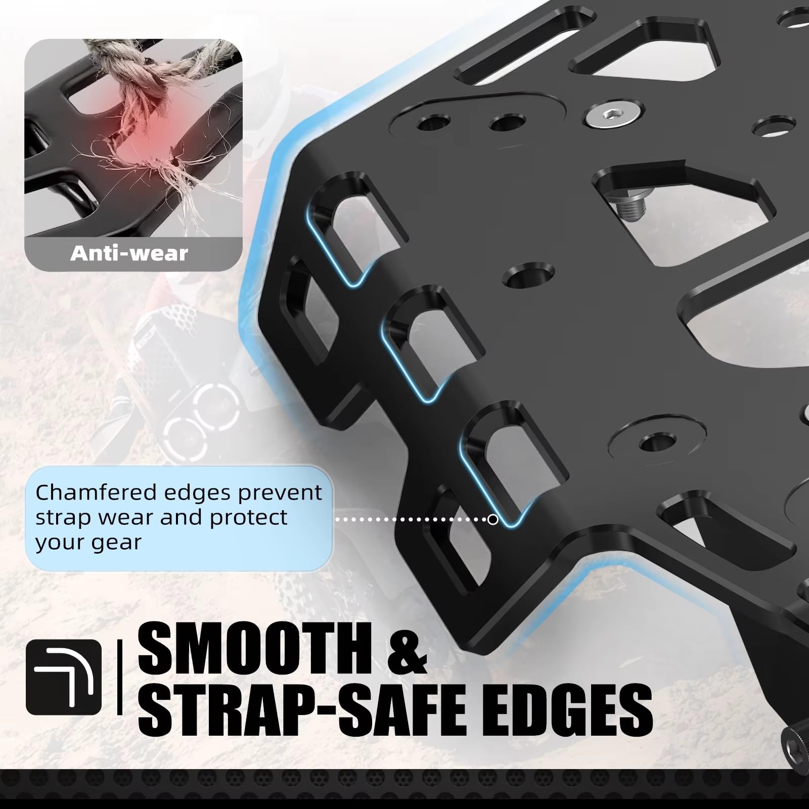 MESKEL Porte-Bagages Arrière Porte-Bagages Arrière pour Moto pour Ducati pour DesertX 2022 – 2025 pour Desert X pour Rallye Plaque Supérieure en Aluminium Rails Latéraux