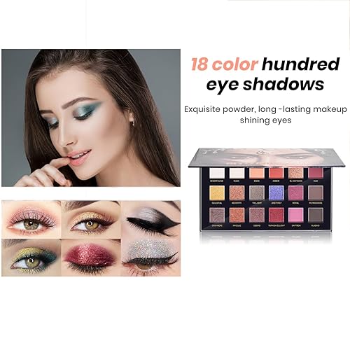 Miniatura 4 de Kit completo de maquillaje todo en uno para mujer (paleta de sombras de ojos, brillo de labios, base, BBCream, rímel, lápiz de cejas, delineador de