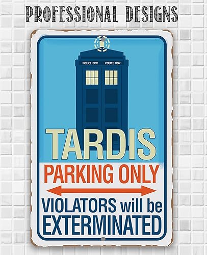 Miniatura 9 de Metal Sign - Tardis Parking Only - Durable Metal Sign - Use IndoorOutdoor - Makes a Great Home Decor and Gift for Doctor Who Fans Under $20 (8" x