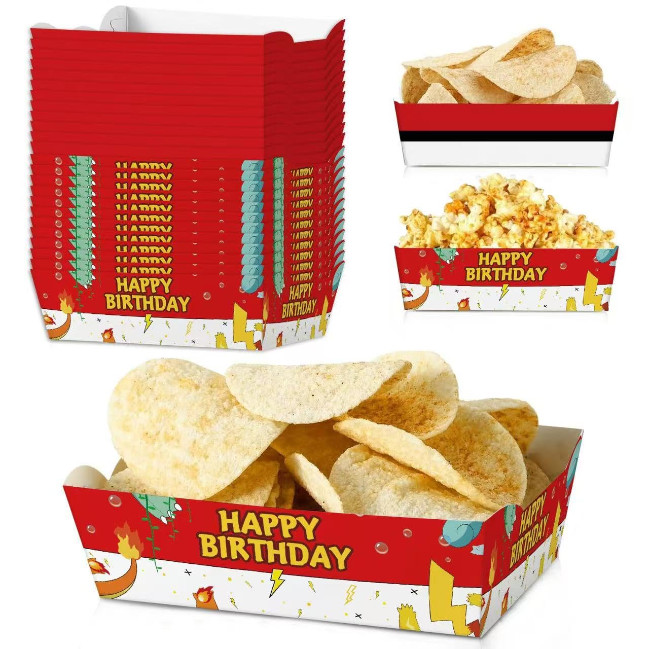 Photo 1 of LeiGuoMinyyu 24pcs Paper Food Trays