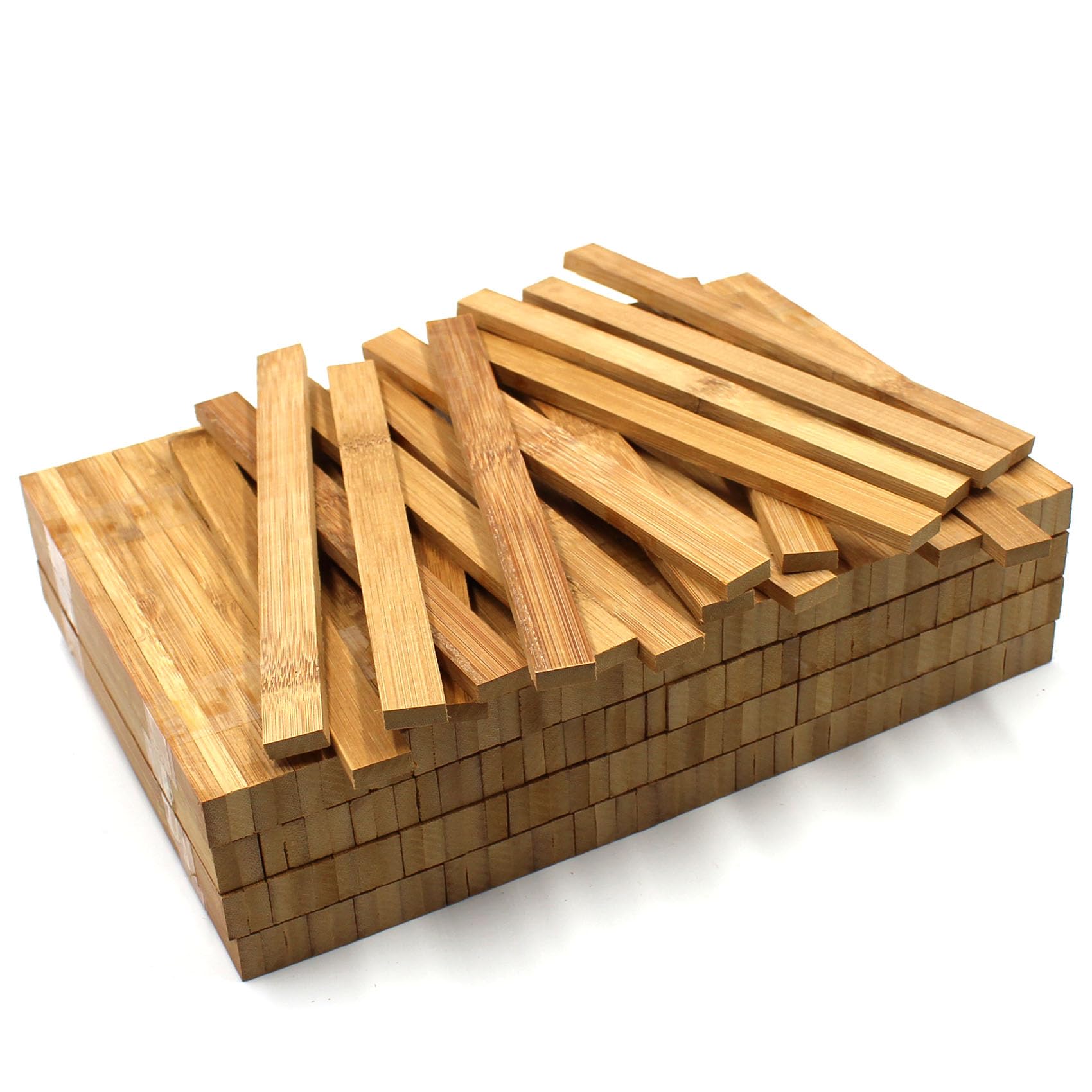 VmG-Store 80 x Bamboo Wooden Strips 17 x 7 x 200 mm Craft Sticks for Crafts and DIY Projects