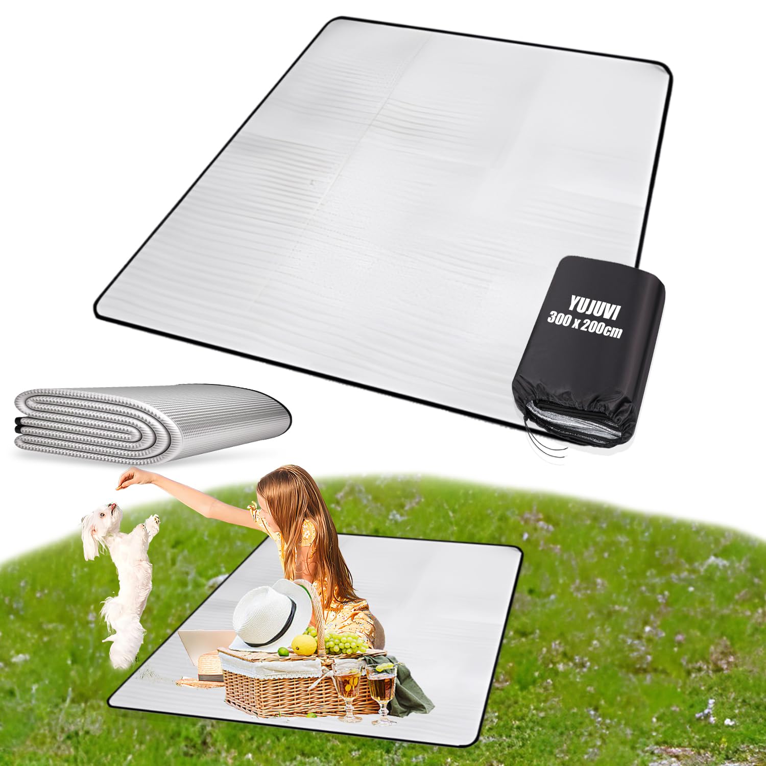 Tapis Isolant Camping Tapis de Camping Tapis de Sol de Camping en Mousse, Tapis Isolant Thermique Aluminium Étanche Pliable pour Camping Randonnée Voyage Pique-Nique Extérieur