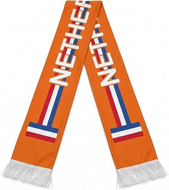 COUVER Reversible National Soccer Fan Scarf - Soft Knit Polyester Country Flag Design For Sports, Fan Accessory for Game Day