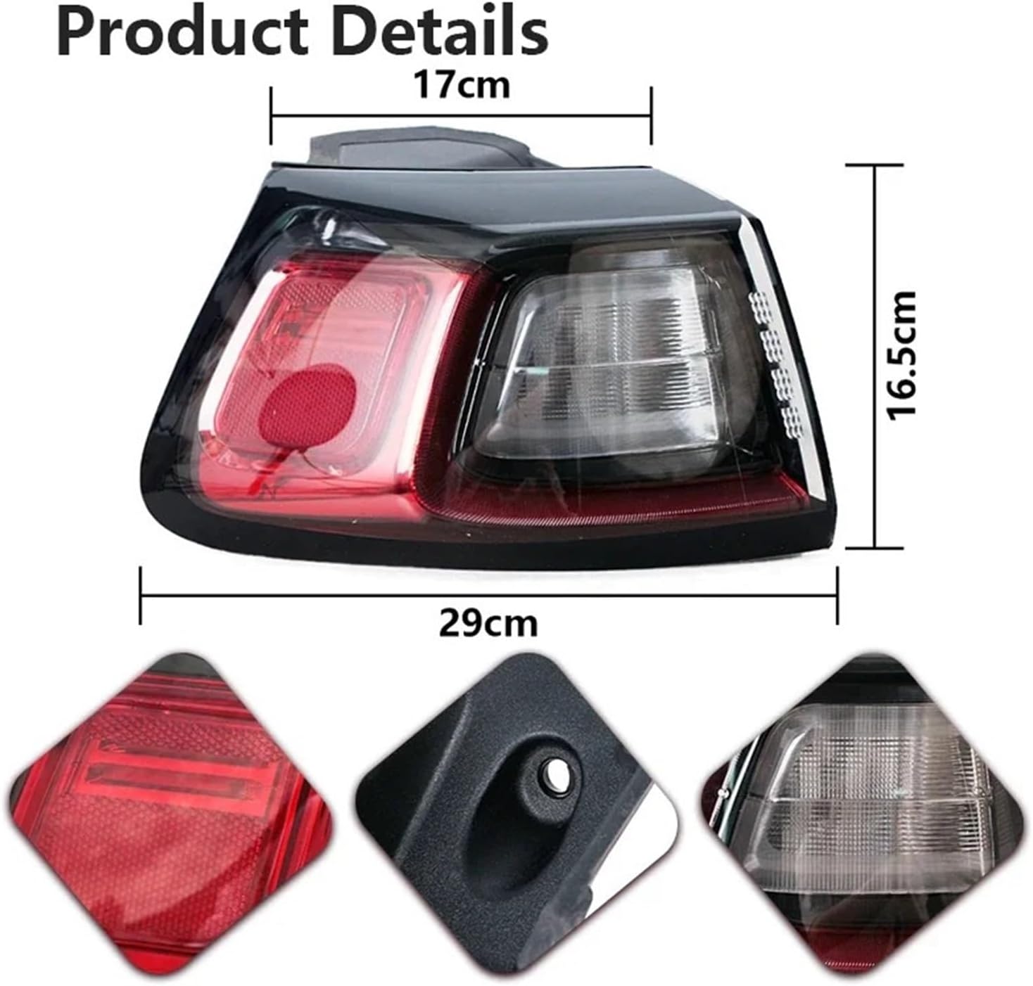 Tail Light Compatible With Jeep Cherokee 2019 2020 2021 Car LED Rear Brake Taillight Lamp Fog Lamp(Left and Right)