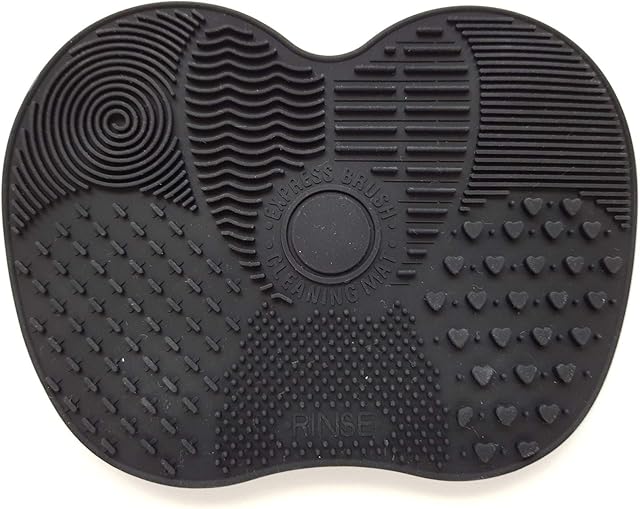 Make-up Brush cleaner made Of Silicone/Multiple Rugged Patterns and Has Strong suctions [ Size : Small | Colour : Black ]