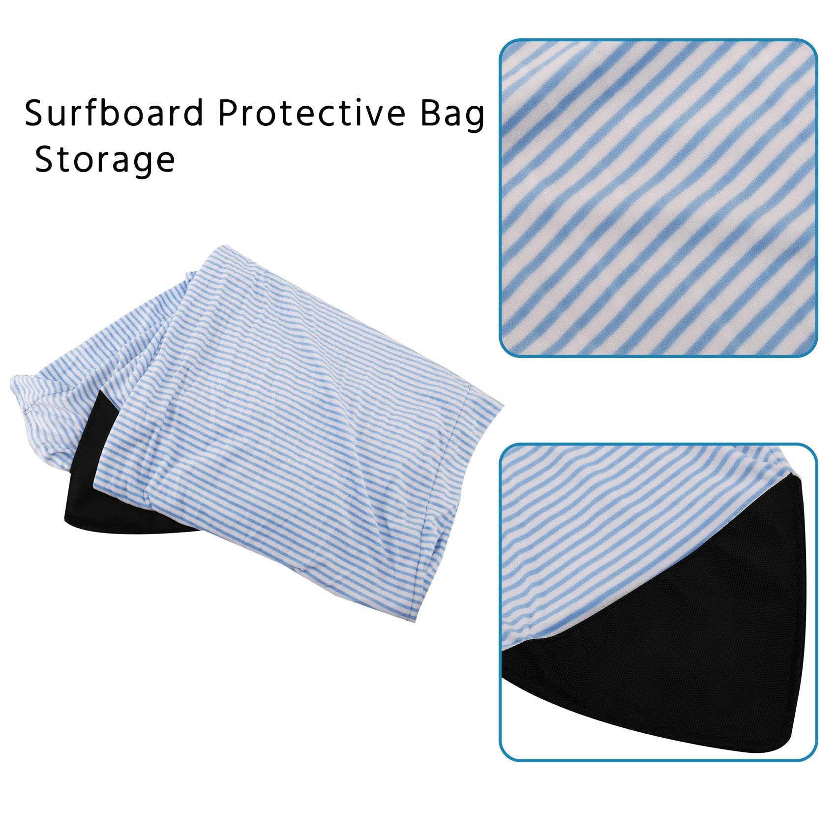 Dciustfhe protettiva per calze da surf e surf Board 6Ft blu e a strisce