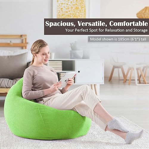 Miniatura 143 de Nobildonna - Funda para silla de puf (relleno sin relleno) de nido de pájaro para niños y adultos. Puf extra grande para almacenamiento de animales