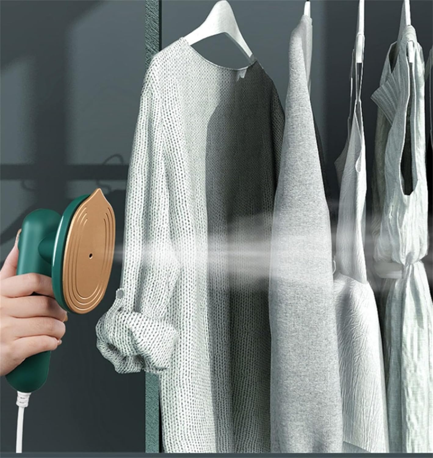 Mini Steam Iron, Portable Steamer Iron, Portable Steam Irons with Anti-Scald Base, 2 in 1 Mini Travels for Travel and Home