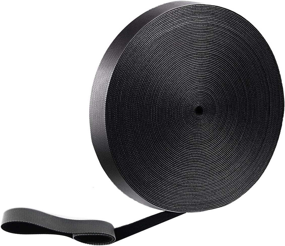 100-Foot Reusable Hook & Loop Cable Tie Roll - Strong Double-Sided Adhesion | Wire Management Solution