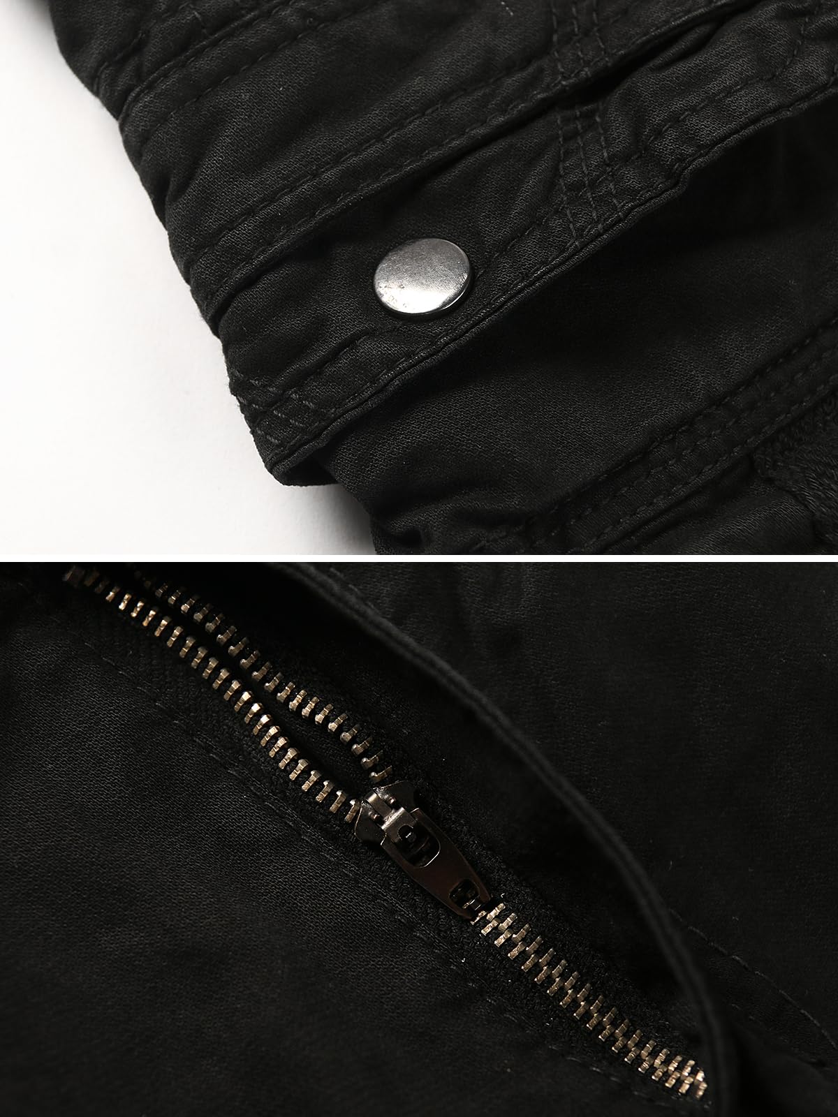Aeslech Pantalones cargo de algodón para mujer, de cintura alta, para viajes, senderismo, Y2K, con múltiples bolsillos