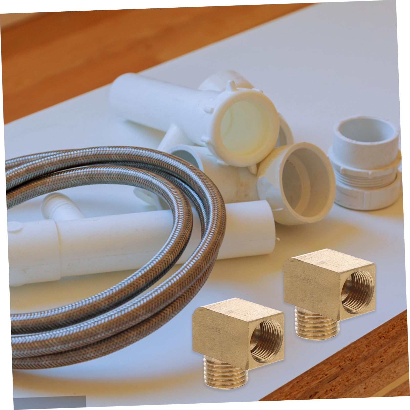 GRIRIW Elbow Fitting Brass 90° Hose Elbow Connector Tubing Connector for Air/water Easy Install